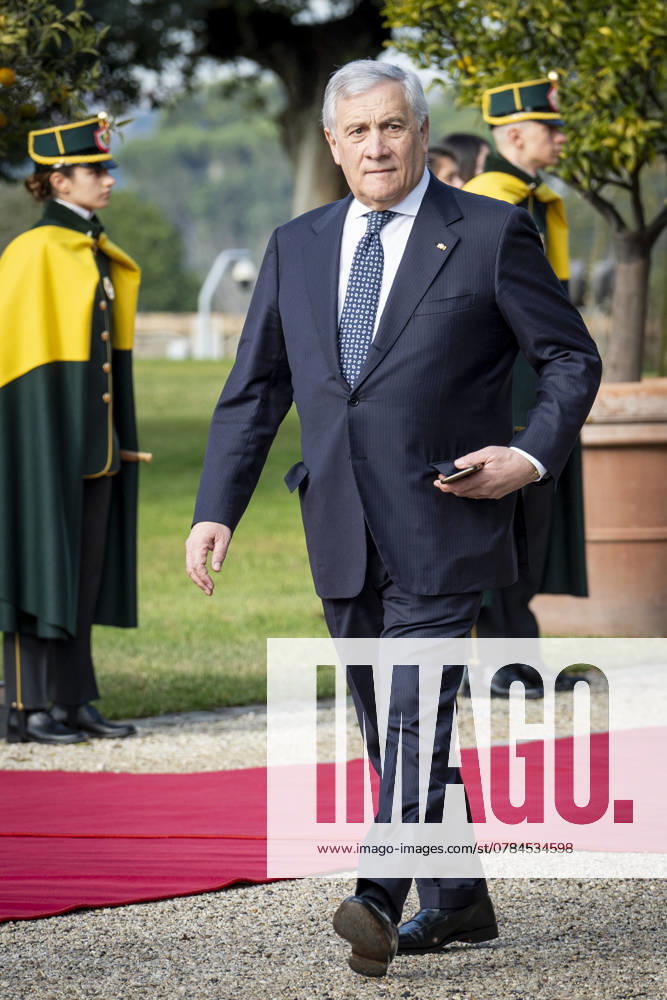 Italian Foreign Minister Antonio Tajani arrives at Villa Doria Pamphilj before the meeting between Italian Prime Minister Giorgia Meloni and King Felipe VI of Spain in Rome. Rome Italy - ZUMAs197 20241211_aaa_s197_159