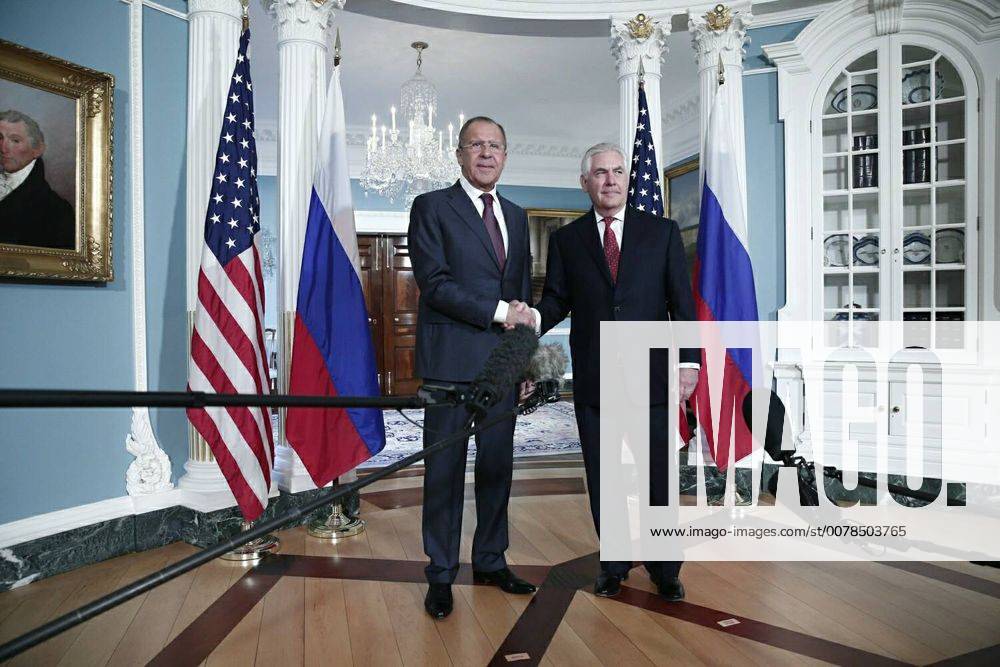 Russian Foreign Minister Sergey Lavrov met with U.S. Secretary of State Rex Tillerson, Washington, US, May 10, 2017. Photo: flickr.com photos mfarussia . (Free of charge, Creative Commons license) ThexMinistryxofxForeignxAffairs