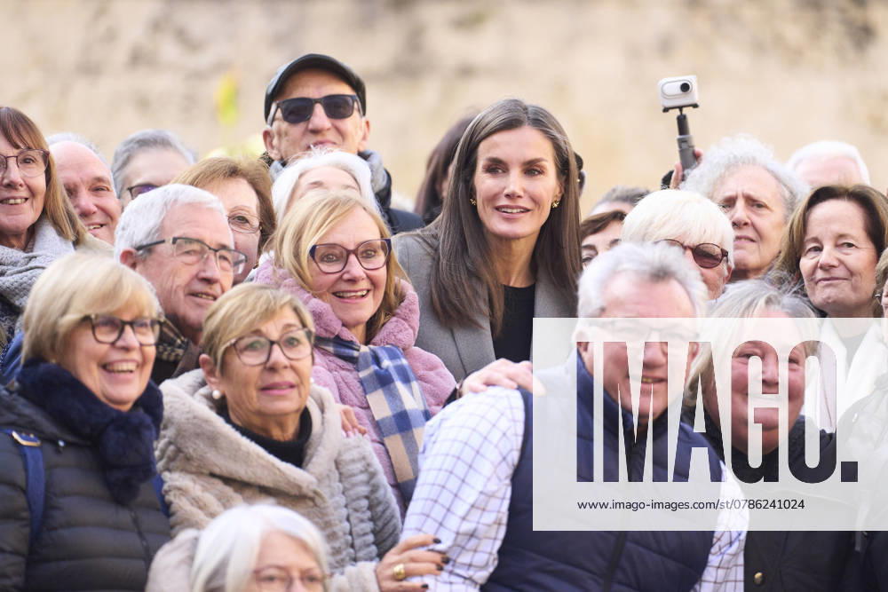 Rioja Queen Letizia leaving the 17th international language and journalism seminar by Fundeurae and the San Millan de la Cogolla foundation, RAE, at the Yuso monastery San Millan de la Cogolla, La Rioja. No Spain Â
