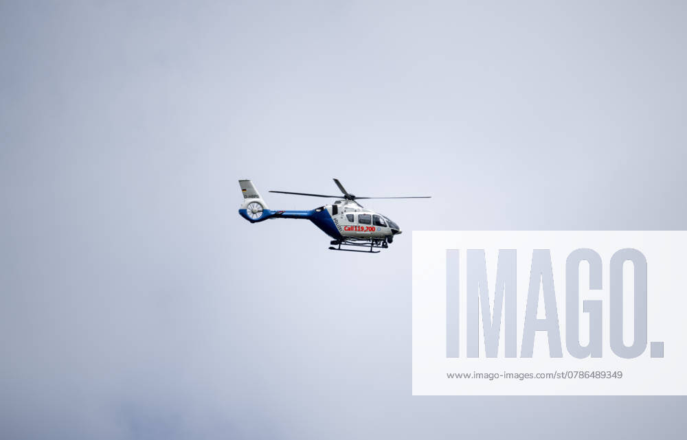 Football UEFA EURO 2024, A police helicopter circles over the stadium grounds during the event, with cameras for surveillance 17 06 2024, Football UEFA EURO 2024, 17 06 2024, Football UEFA EURO 2024,