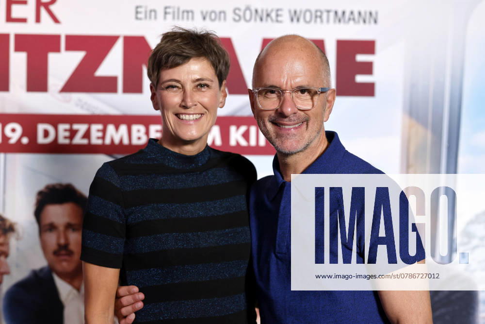 Actor Christoph Maria Herbst with his wife Gisi Herbst at the Family Friends Screening of Der Spitzname at Cinedom Cologne, 18 12 2024 NRW Germany