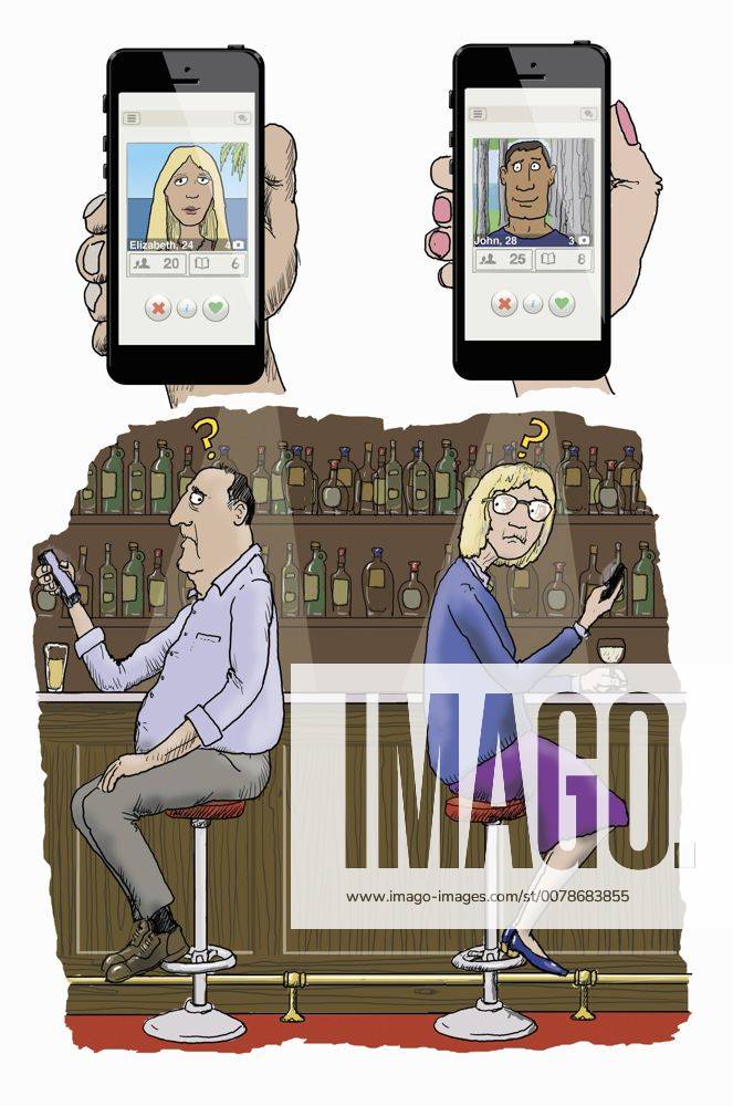 Älterer Mann und Frau verschleiern ihr wahres Alter beim Online-Dating