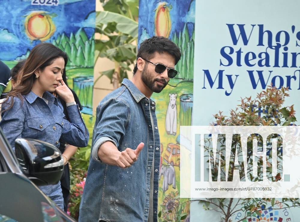 Mumbai, India, 19, DECEMBER, 2024: Saif Ali Khan and Kareena Kapoor Khan were spotted with Karishma Kapoor, Shahid Kapoor, and Mira Kapoor at a school annual day event. The stars gathered to support their kids, exuding charm and warmth at the celebration.