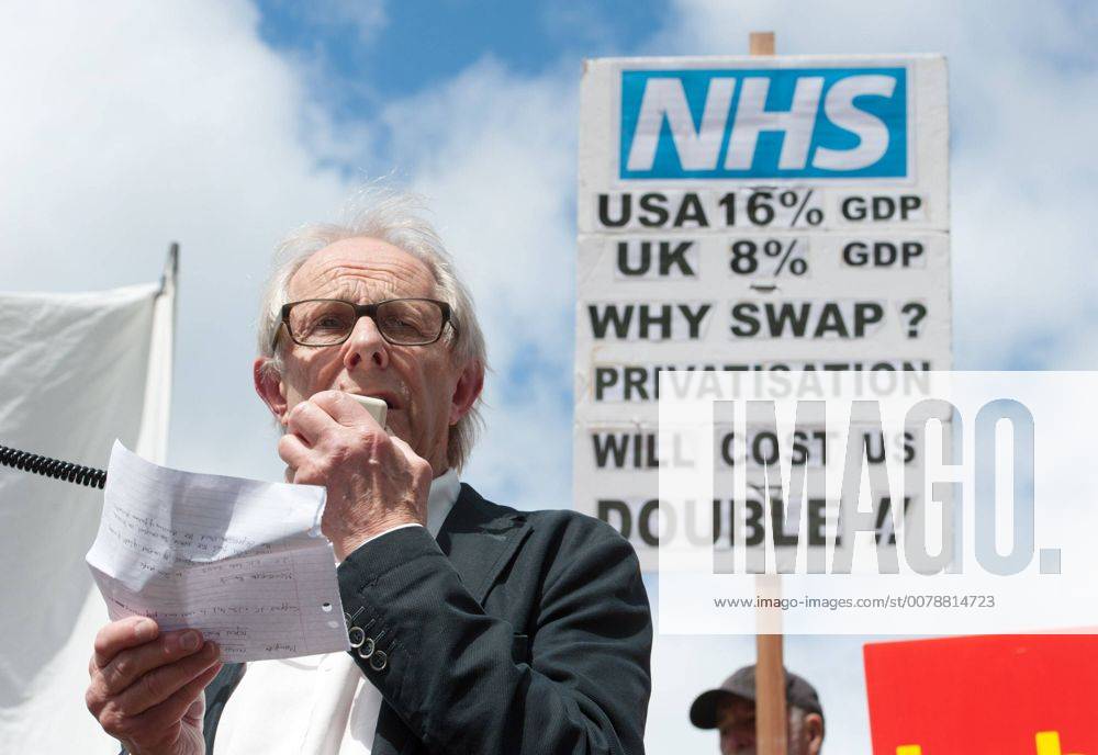 Bristol, Bristol, UK - Bristol, UK. General Election 2017; KEN LOACH speaks at the end of an NHS protest march against cuts to health funding, from Horfield Common to St Andrews Park in the Bristol West constituency. Picture credit : LNP Bristol UK - ZUMAl94_ 20170527_zaf_l94_047