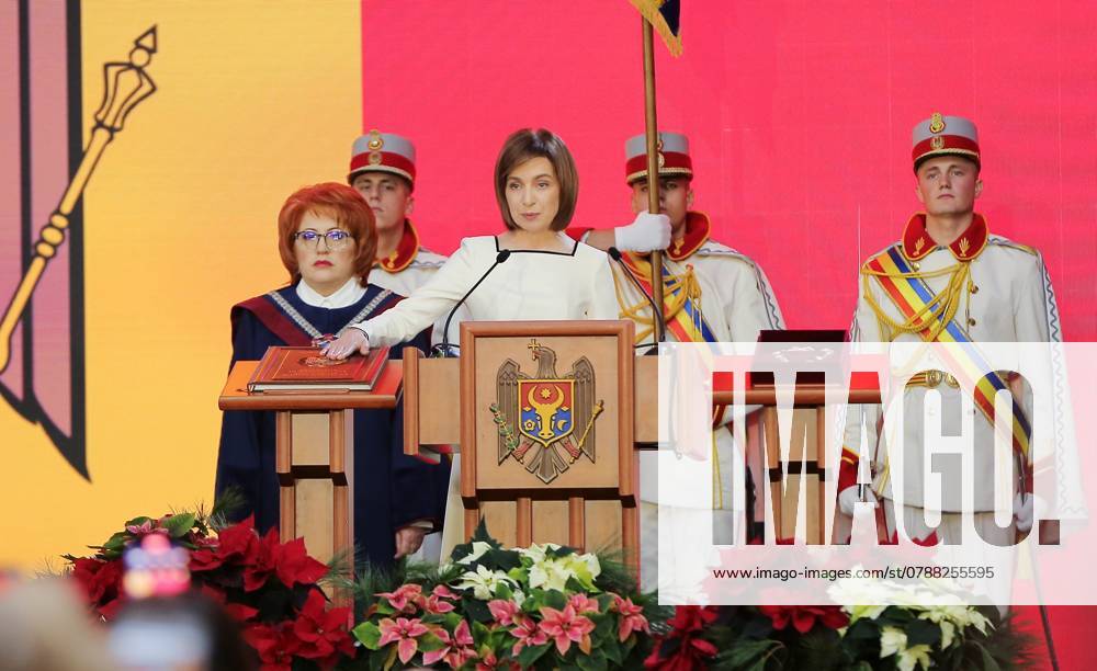 Moldova President Inauguration 8835509 24.12.2024 Moldovan President-Elect Maia Sandu attends the inauguration ceremony at the Palace of the Republic, in Chisinau, Moldova. On November 4, Maia Sandu won the presidential election with a margin of almost 10% over Alexandr Stoianoglo, according to preliminary results of the second round of elections held on November 3. Dmitrij Osmatesko Sputnik Chisinau Moldova