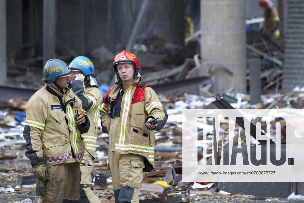 NORWAY-EXPLOSION A crushing explosion led to evacuations of office buildings near the government headquarters in downtown Oslo, Norway, on Friday, July 22, 2011. The blast blew out most windows on the 17-story building, as well as nearby ministries. (Tom Hansen Stella Pictures Abaca Press MCT) Oslo Norway