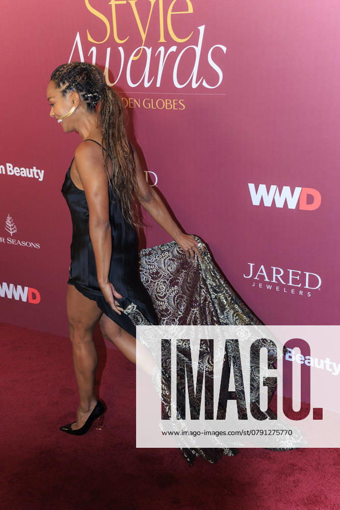 Melanie Liburd on the red carpet at the 2025 Golden Globes WWD Style Awards on Friday January 3, 2025 at the Four Seasons Hotel Los Angeles at Beverly Hills in Los Angeles, California. JAVIER ROJAS PI Los Angeles U.S - ZUMAp124 20250103_zaa_p124_097