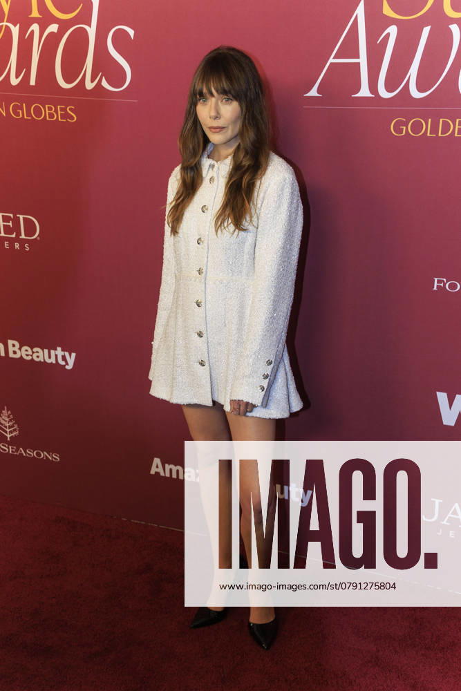 Elizabeth Olsen on the red carpet at the 2025 Golden Globes WWD Style Awards on Friday January 3, 2025 at the Four Seasons Hotel Los Angeles at Beverly Hills in Los Angeles, California. JAVIER ROJAS PI Los Angeles U.S - ZUMAp124 20250103_zaa_p124_107