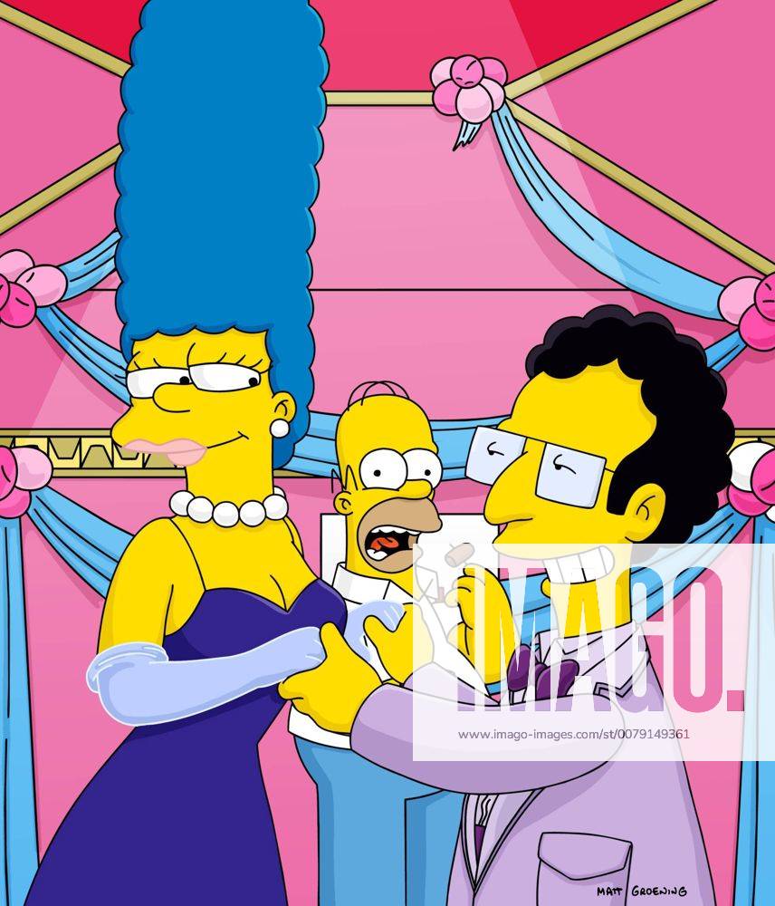 Film Still from The Simpsons Episode: Half-Decent Proposal Marge Simpson, Homer Simpson, Artie Ziff February 10, 2002 30754261