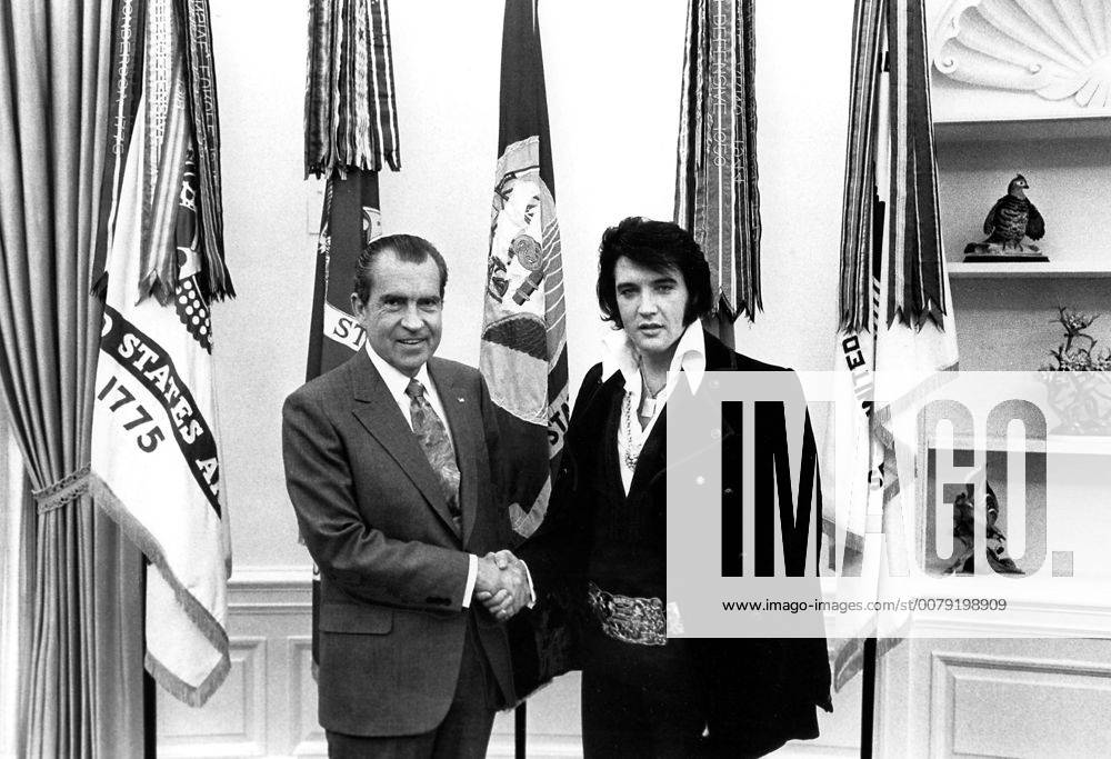 Studio Publicity Still: Elvis Presley meets President Richard M. Nixon, December 21, 1970 Hollywood CA USA