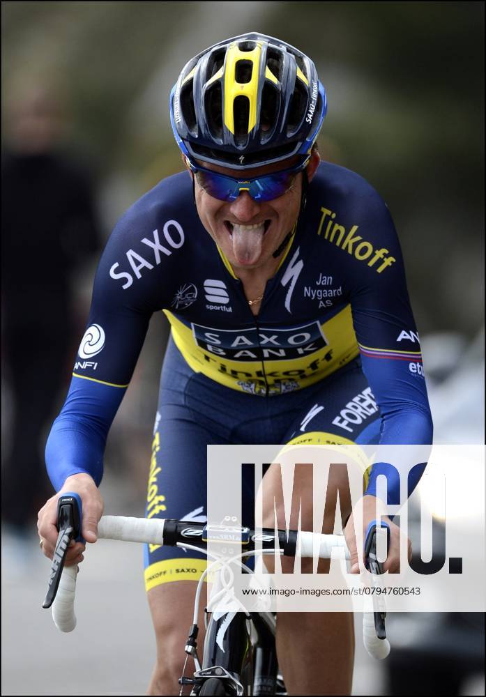 Paris Nice 2013 - stage 7 NICE, FRANCE - MARCH 10: PETROV Evgeni (RUS) of Saxo Tinkoff in action during the stage seven of the 71th edition of the Paris Nice, a time trial stage of 9,6 km from Nice to Col d Eze on March 10, 2013 in Nice, France ( Nice FRANCE