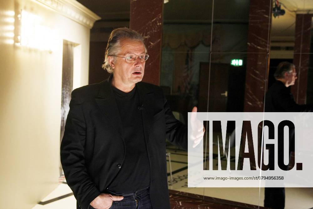 Frank Castorf, Director and Director-General the Berlin Volksbuehne, Portrait at Foyer of House, Germany, Germany