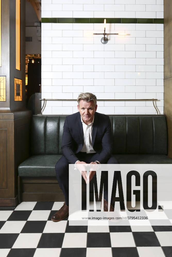 Chef Gordon Ramsay poses for a photograph in the new Bread Street restaurant in Central. 18SEP14 25SEPTEMBER2014 FEATURE 1 48HRS HONG KONG - CHINA