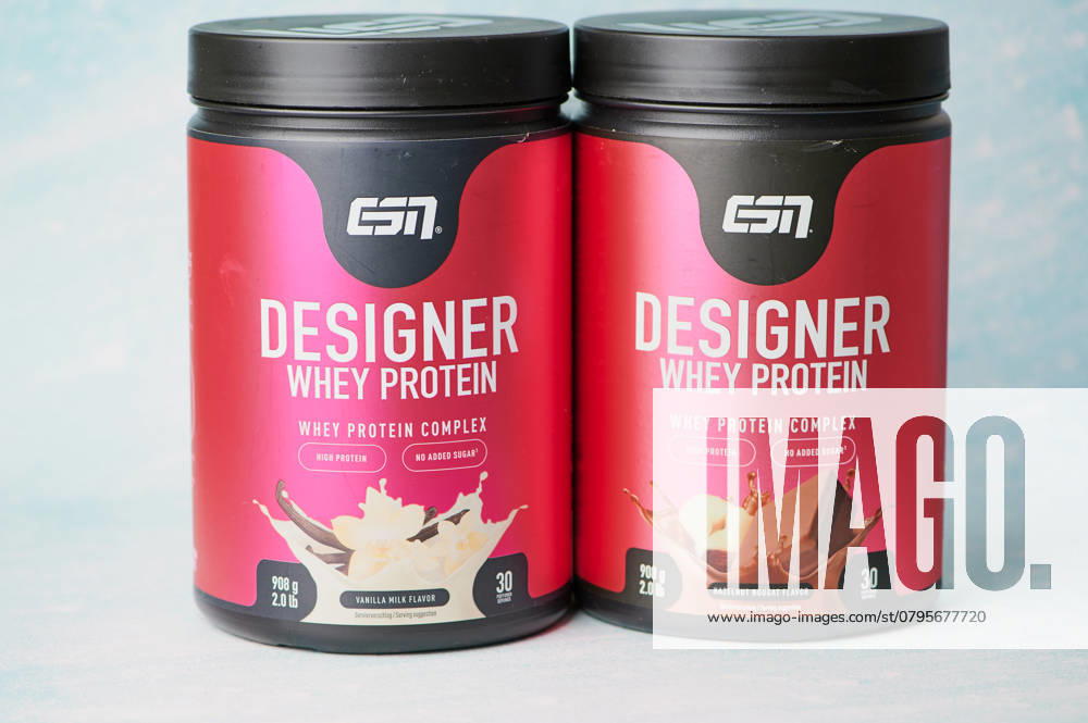 Mainz, Germany 18 January 2025 Two Protein container with the Flavors Chocolate and Vanilla the Company ESN 1103503748