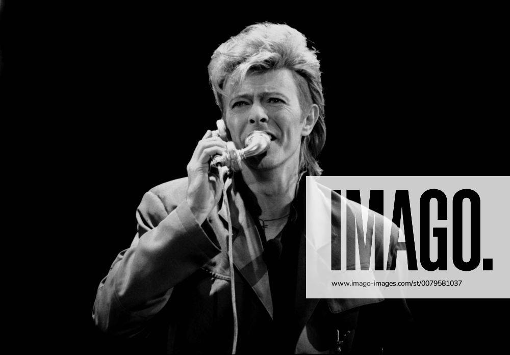 David Bowie (eigentlich David Robert JONES), britischer Musiker und Schauspieler, Auftritt waehrend der Glass Spider Tour vor dem Reichstag in Berlin am 06.06.1987