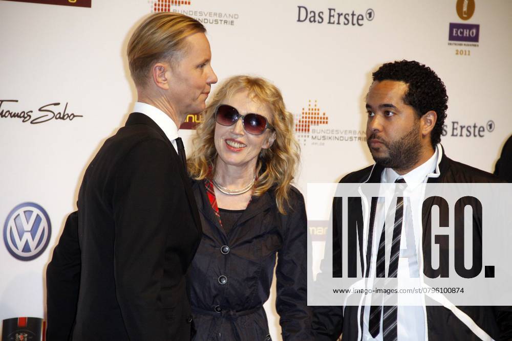 Adel Tawil, Annette Humpe and Max Raabe at Echo 2011, German Music prize, Award ceremony, Red Carpet, Arrival the Guests, Berlin Germany, Germany