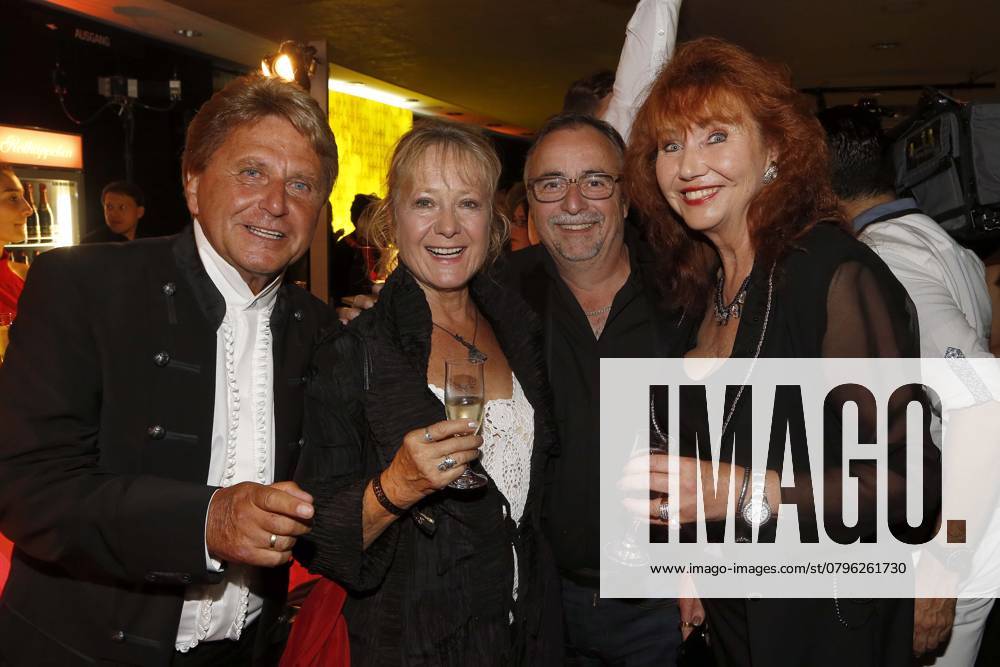 Hans Juergen Byer with Wife Kerstin, Juergen Karny, Regina Thoss, at the award Ceremony the Golden Hen 2015 in Berlin, Media prize, Aftershow party, Berlin Germany, Germany