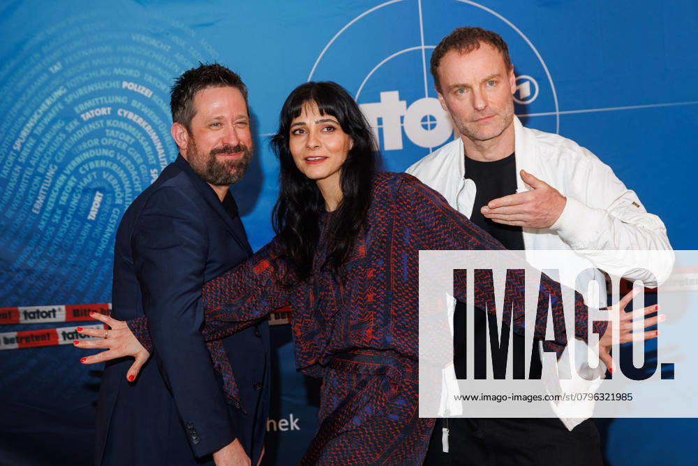 ARD Tatort premiere Vier Leben Mark Monheim, Pegah Ferydoni and Mark Waschke at the premiere of the ARD Tatort Vier Leben at the Delphi Filmpalast on 20 01 2025 in Berlin