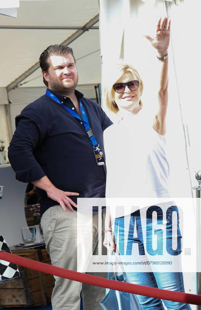 Carmen Fog with Son Gregor Backstage at Schlagerolymp the largest Schlager Open Air in Berlin Luebars on 10 08 2019 Berlin Germany