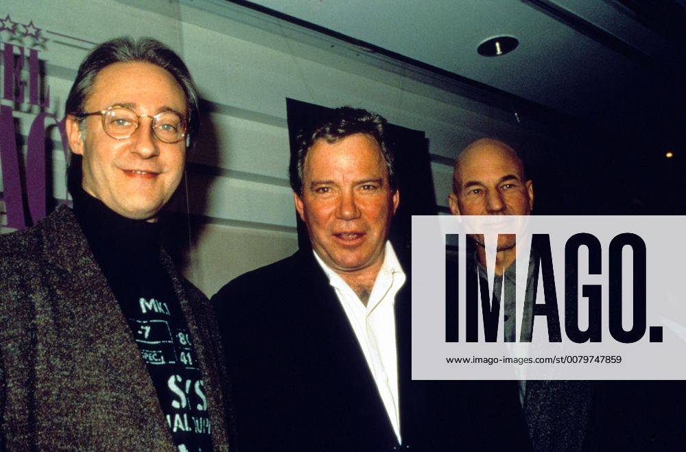 Star Trek Pressekonferenz 1995, v.li.: Brent Spiner, William Shatner, Patrick Stewart