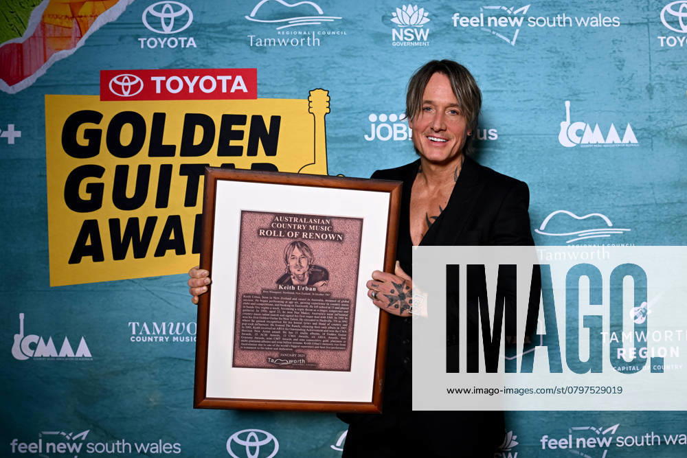 Bilder des Jahres 2025, Entertainment 01 Januar Entertainment Themen der Woche KW04 TAMWORTH COUNTRY MUSIC FESTIVAL, Australasian Country Music Roll of Renown inductee Keith Urban poses for a photograph at the Golden Guitar Awards during the 53rd Tamworth Country Music Festival in Tamworth, NSW, Saturday, January 25, 2025. ( NO ARCHIVING, , NO USE IN BOOKS WITHOUT CONSENT TAMWORTH NEW SOUTH WALES AUSTRALIA