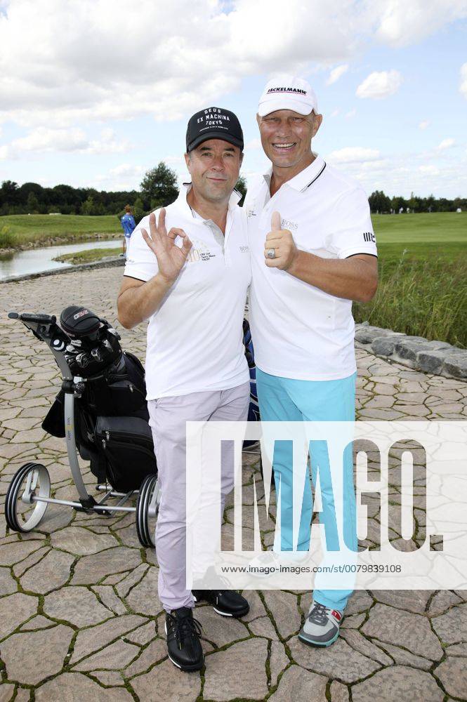 Jan Josef Liefers und Axel Schulz beim 10. GRK Golf Charity Masters 2017 in der Golfanlage Golfclub Leipzig im Golfresort Machern. Leipzig, 19.08.2017 Foto:xS.xGabschx xFuturexImage
