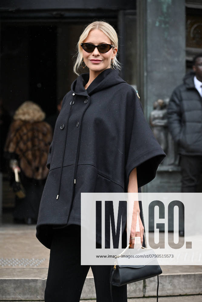 PFW Haute Couture Elie Saab Outside Arrivals JR Poppy Delevingne at Elie Saab show during Haute Couture Fashion Week in Paris, France on January 29, 2025. Photo by Julien Reynaud APS-Medias ABACAPRESS.COM Paris France