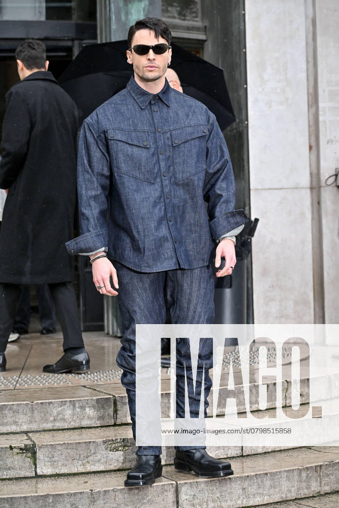 PFW Haute Couture Elie Saab Outside Arrivals JR Baptiste Giabiconi at Elie Saab show during Haute Couture Fashion Week in Paris, France on January 29, 2025. Photo by Julien Reynaud APS-Medias ABACAPRESS.COM Paris France