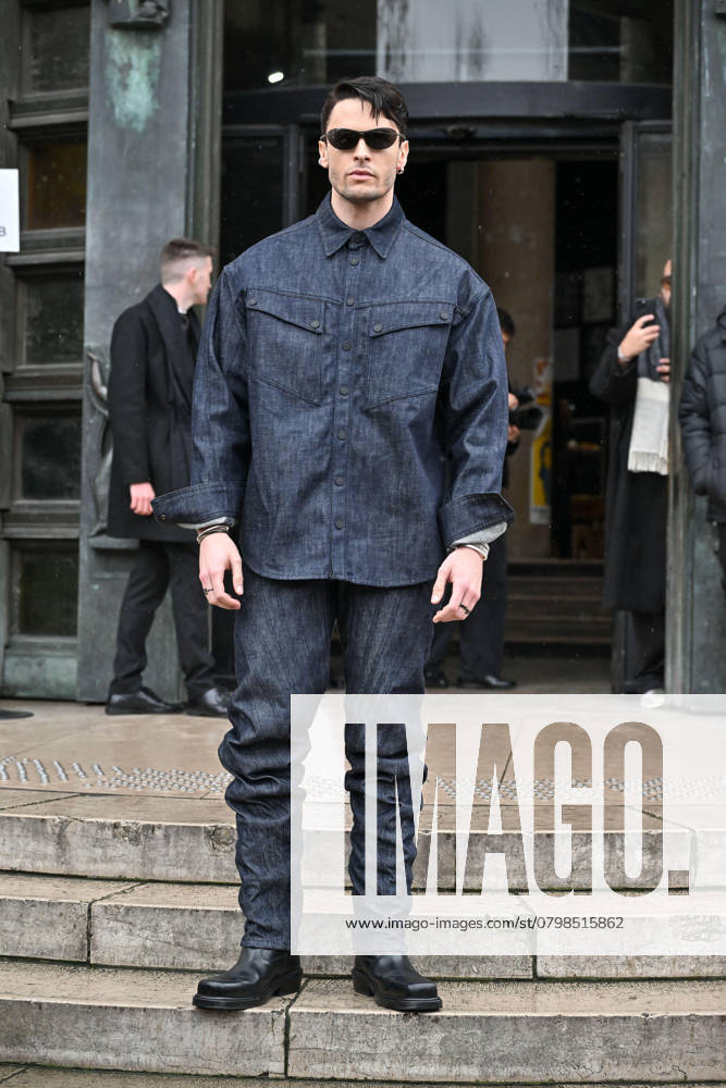 PFW Haute Couture Elie Saab Outside Arrivals JR Baptiste Giabiconi at Elie Saab show during Haute Couture Fashion Week in Paris, France on January 29, 2025. Photo by Julien Reynaud APS-Medias ABACAPRESS.COM Paris France