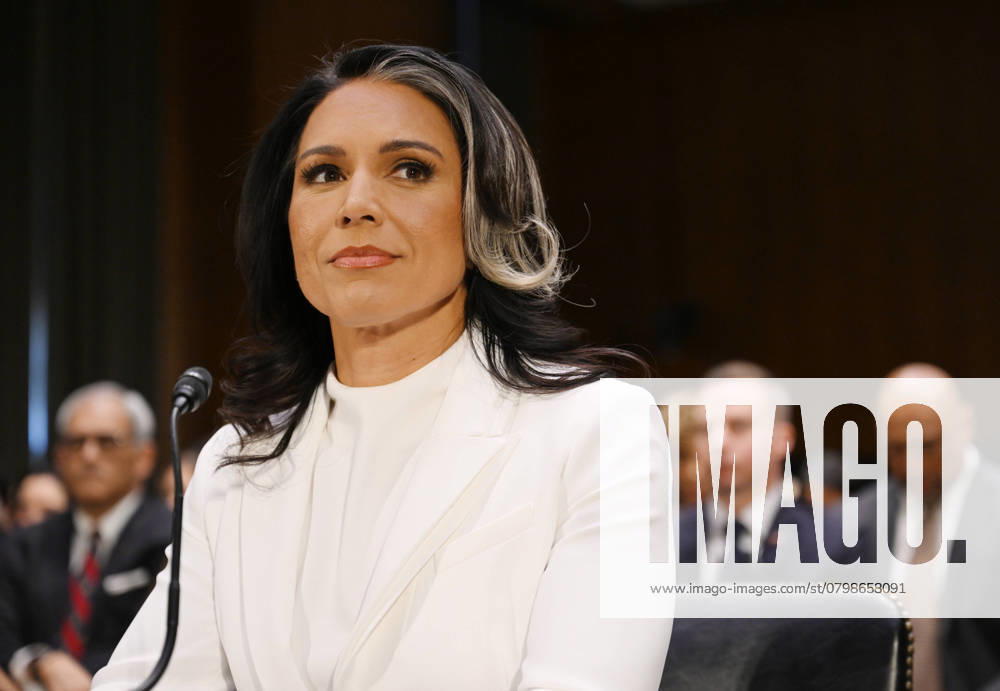 Tulsi Gabbard prepares to testify during a Senate Intelligence Committee hearing to examine her nomination to be Director of National Intelligence, at the U.S. Capitol in Washington DC on Thursday, January 30, 2025. WAP20250130708 ANNABELLExGORDON