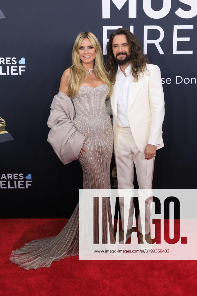 (L-R) Heidi Klum and Tom Kaulitz at the 67th Grammy Awards held on Sunday February 2, 2025 at Crypto.com Arena in Los Angeles California. JAVIER ROJAS PI Los Angeles USA - ZUMAp124 20250202_zaa_p124_244
