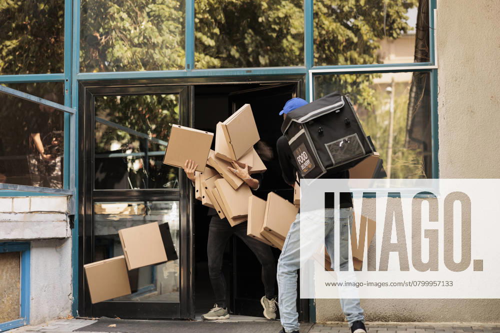 Deliveryman dropping pizza boxes pile at customer, clumsy courier carrying client food order outdoors. Bad delivery service, african american man with falling fastfood packages huge stack, model released, , property released, , 49431142.jpg, food delivery, delivery, service, courier, office, delivering, deliveryman, pizza, pile, carry, pizzeria, box, hold, catch, customer, client, food, fast food, order, takeaway, home, standing, restaurant, building, big, huge, stack, take, meal, take away, cafe, outdoors, business, lunch, man, fastfood, street, outside, employee, african american, caucasian, woman, cultural diversity, company, worker, person, long angle view RECORD DATE NOT STATED