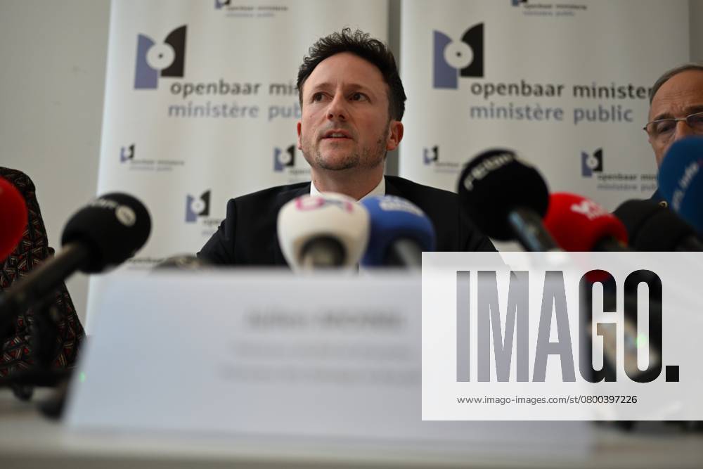 Brussels King s Prosecutor Julien Moinil pictured during a press conference by the Brussels public prosecutor s office following the shootings of the past three days, in Brussels, . During the meeting, the Brussels Public Prosecutor, accompanied by the Public Prosecutor and police representatives, will report on the progress of the cases concerned, as well as on the problem of drug-related violence. ERICxLALMAND 111925311