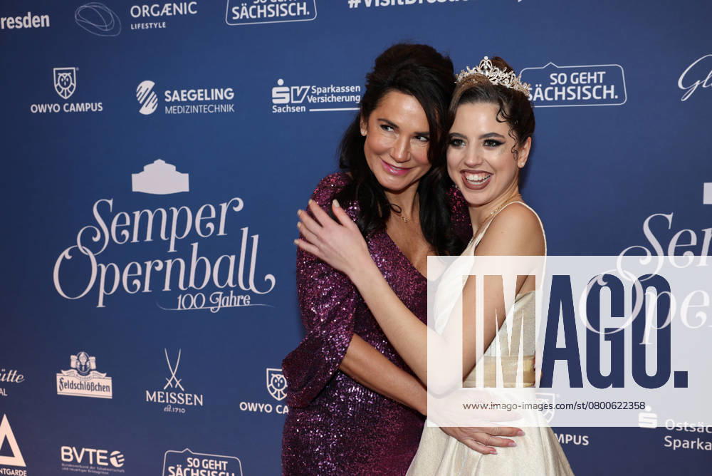 Mariella Ahrens with daughter Lucia von Faber Castell at the 17 SemperOperaball 2025 in the Semper Opera Dresden, 07 02 2025 Saxony Germany