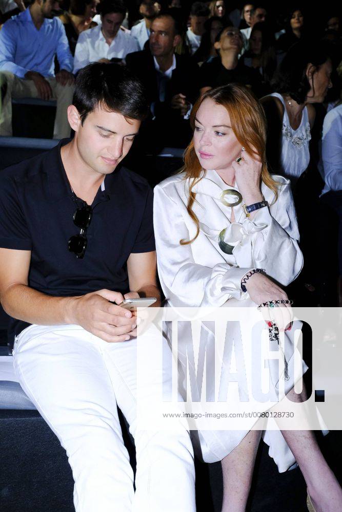 Madrid, Spain - actress Lindsay Lohan creation for Spring-Autunm 2018 Collection of Devota & Lomba during the first day of the Madrid Fashion Week, in Madrid, Spain, 1 September 2017. Madrid Spain - ZUMAn230 20170915_zaa_n230_098