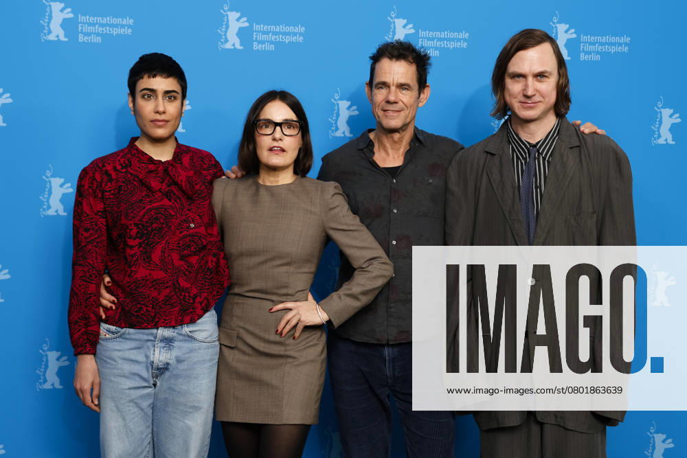 Tala Al Deen, Nicolette Krebitz, Tom Tykwer and Lars Eidinger pose at the photocall of The Light during the 75th Berlinale International Film Festival at Hotel Grand Hyatt in Berlin, Germany, on 13 February 2025. Photo: Berlin Germany - ZUMAm179 20250213_zep_m179_024