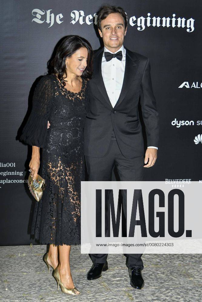 Milan Event Vogue Italy The New Beginning. Pictured Arrivals: Emanuele Farneti and Lady