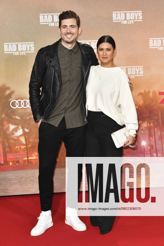 Steffi Brungs and Man Christian Wackert to Guest at the Red Carpet at Bathroom Boys for Life Europe Cinema Film Premiere at Zoo Palace in Berlin on Tuesday 07 01 2020 in Berlin Berlin Germany