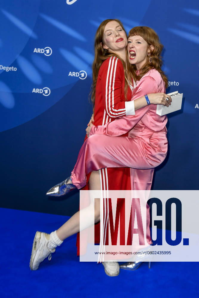Pheline Roggan and Sarah Bauerett actresses as guests at the ARD Blue Hour Reception 2025 at the Hotel Telegraphenamt in Berlin at the 75 International Film Festival on 14 02 2025 in Berlin Berlin Germany