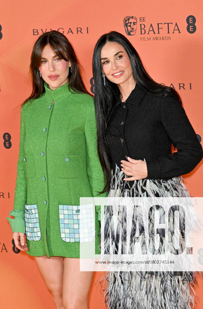 EE BAFTA Film Awards Nominees Party, Arrivals, London, UK London, UK, 15 February 2025. (L-R) Scout LaRue Willis and Demi Moore attend the 2025 EE BAFTA Film Awards Nominee s Party, supported by BVLGARI at The National Gallery, Trafalgar Square, London, UK., Credit:Lee Floyd Avalon UK, London, The National Gallery, Trafalgar