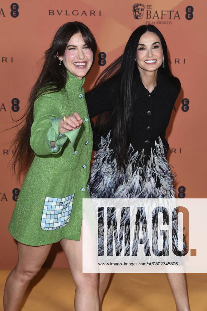 Bilder des Jahres 2025, Entertainment 02 Februar Entertainment Themen der Woche KW07 Scout Willis mit Mutter Demi Moore bei der Nominierten-Party der BAFTA Film Awards 2025 78th British Academy Film Awards in der National Gallery. London, 15.02.2025 Foto:xS.xFuturexImagex bafta_nominees_5377