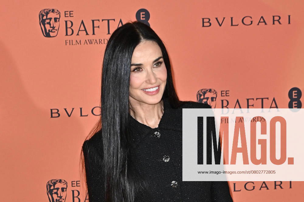 Demi Moore attends the EE BAFTA Film Awards Nominees Party 2025, Supported by Bvlgari , at The National Gallery in London, England. UK. Saturday 15th February 2025.