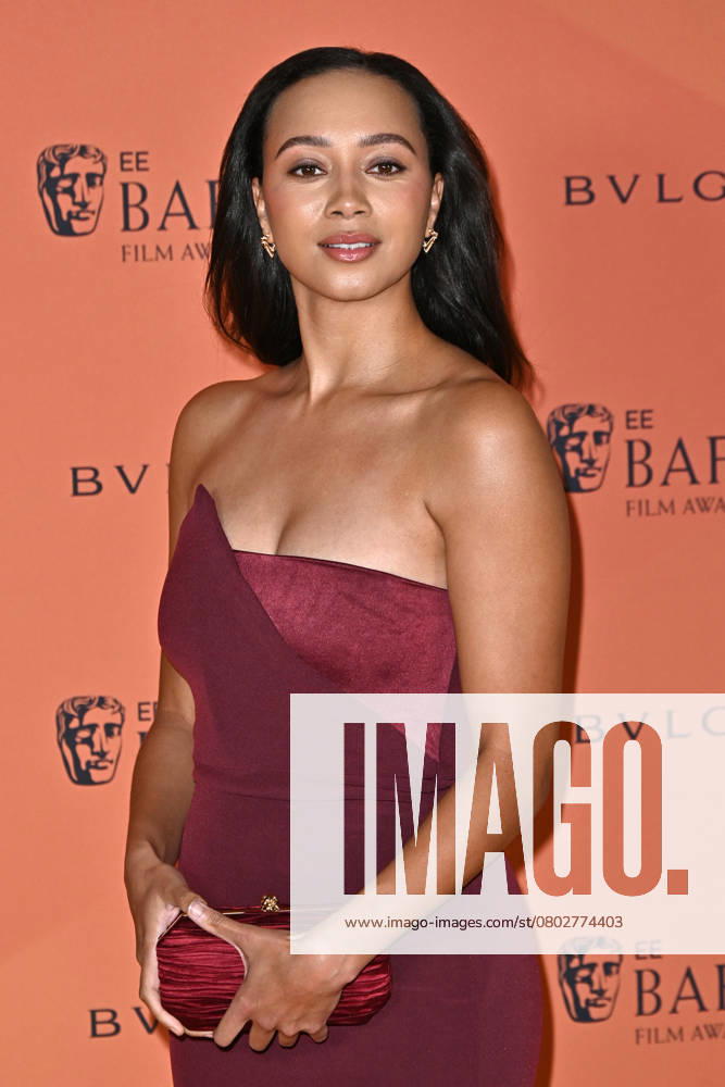 Emma Naomi attends the EE BAFTA Film Awards Nominees Party 2025, Supported by Bvlgari , at The National Gallery in London, England. UK. Saturday 15th February 2025.