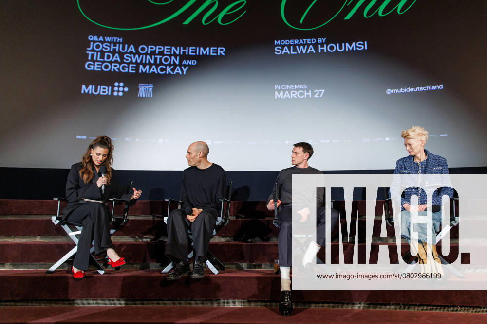 MUBI Preview Screening The End Salwa Houmsi, Joshua Oppenheimer, George MacKay and Tilda Swinton at the MUBI Preview Screening for the feature film THE END on the occasion of the 75th Berlinale at the Astor Filmlounge on 16 02 2025 in Berlin