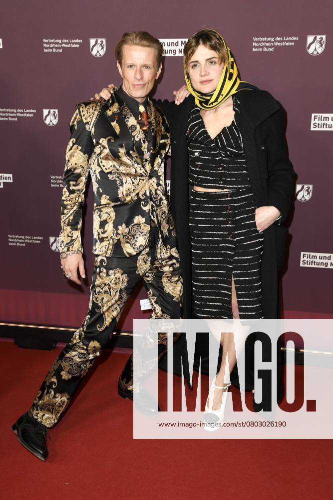 Alexander Scheer and Mala Emde Actors as guests at the 22 NRW Reception of the State of NRW and the Film and Media Foundation NRW at the Representation of the State of North Rhine-Westphalia in Berlin at the 75 International Film Festival on 16 02 2025 in Berlin Berlin Germany
