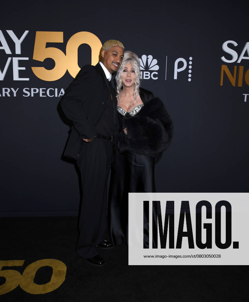 New York, New York, Unites States: Alexander Edwards and Cher attend the SNL50: The Anniversary Show at 30 Rockefeller Plaza in New York. February 16, 2025. New York Unites States - ZUMAp281 20250216_zea_p281_108