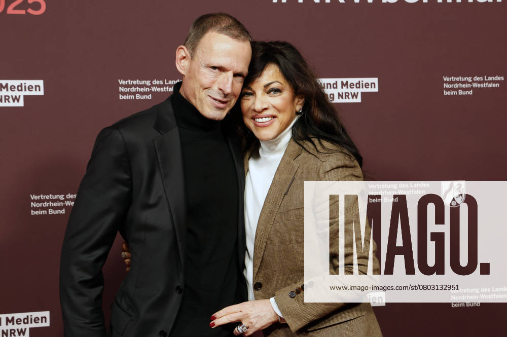 Alice Brauner with husband Michael Zechbauer at the 22 NRW Reception of the State of North Rhine-Westphalia and the Film und Medienstiftung NRW as part of the Berlinale 2025 at the Representation of the State of North Rhine-Westphalia Berlin, 16 02 2025 Foto:xD.xBedrosianx xFuturexImagex nrw_5342