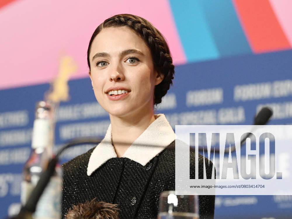 American actress Margaret Qualley attends the press conference for Blue Moon at the 75th Berlin Film Festival in Berlin, Germany on Tuesday, February 18, 2025. BER20250218127 RUNExHELLESTAD