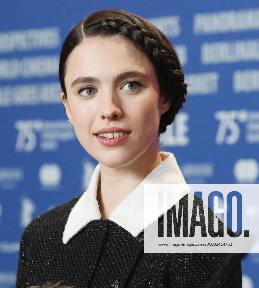American actress Margaret Qualley attends the press conference for Blue Moon at the 75th Berlin Film Festival in Berlin, Germany on Tuesday, February 18, 2025. BER20250218128 RUNExHELLESTAD
