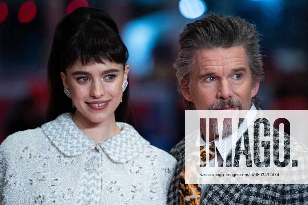 Berlinale The Thing with Feathers Premiere Margaret Qualley and Ethan Hawke attending The Thing with Feathers Premiere during the 75th Berlin International Film Festival (Berlinale) in Berlin, Germany, on February 18, 2025. Photo by Aurore Marechal ABACAPRESS.COM Berlin Germany